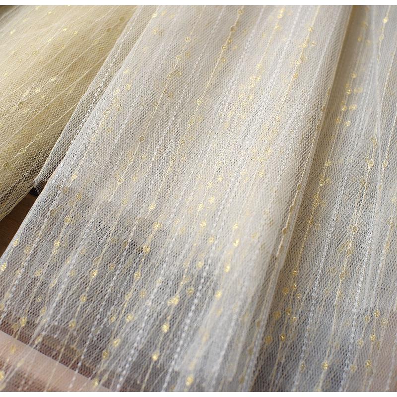 服装辅料好质量蕾丝金线刺绣网纱条纱diy娃衣裙子面料篇幅宽1.5米