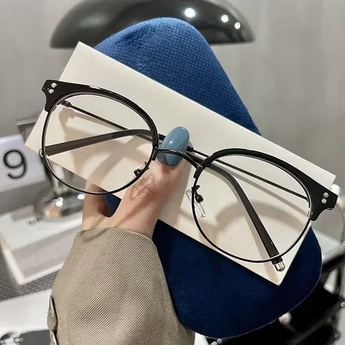 新款TR90近视眼镜框女潮流半框