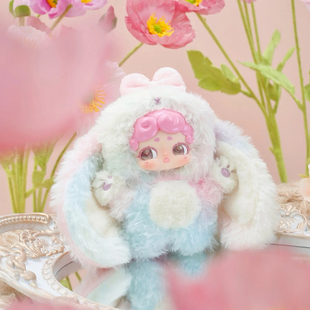 【明盒-LuckyDeerNaiV1】 晚安小兔一代毛绒公仔 可爱兔子挂件