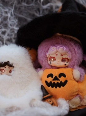 LuckyDeerNai晚安小兔魔法女巫万圣节限定吊卡 毛绒挂件 女生礼物