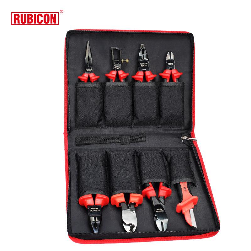 日本RUBICON罗宾汉绝缘剪钳螺丝批工具包套装REV-08A/08B电工组套