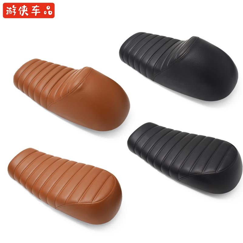 复古摩托车改装53cm超短CG毛毛虫坐垫驼峰座包平座椅座垫防水鞍座