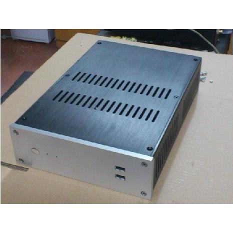 迷你ITX主板 用DC-ATX 的 HTPC全铝电脑机箱 双3.5硬盘版