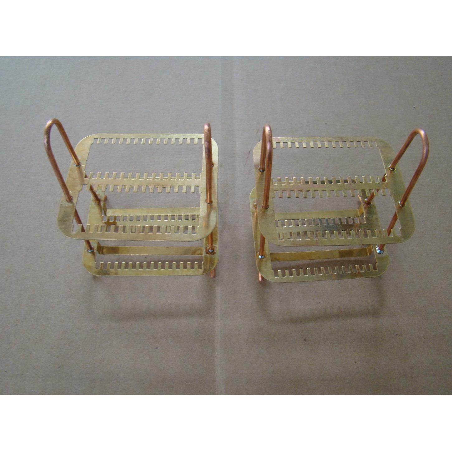 30片 铜染色架 载玻片 切片染色架