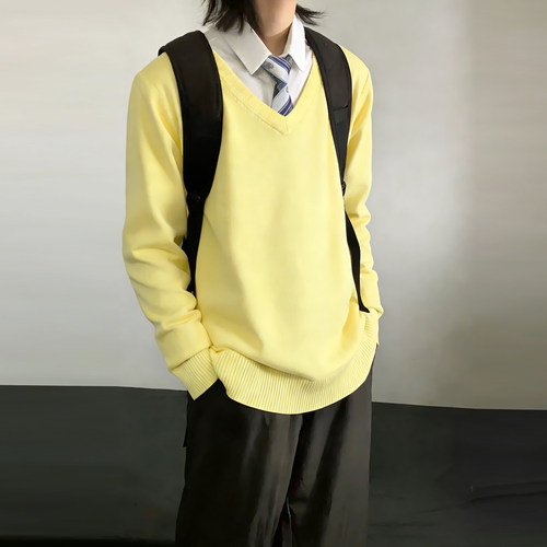 dk日系制服男女动漫黄色外穿打底