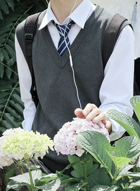 JKDK制服男女深灰色毛衣马甲背心