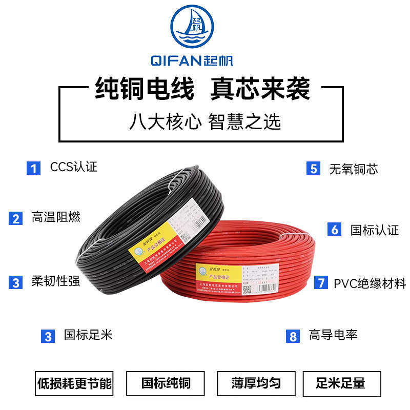 起帆太阳能光伏直流电缆pv1