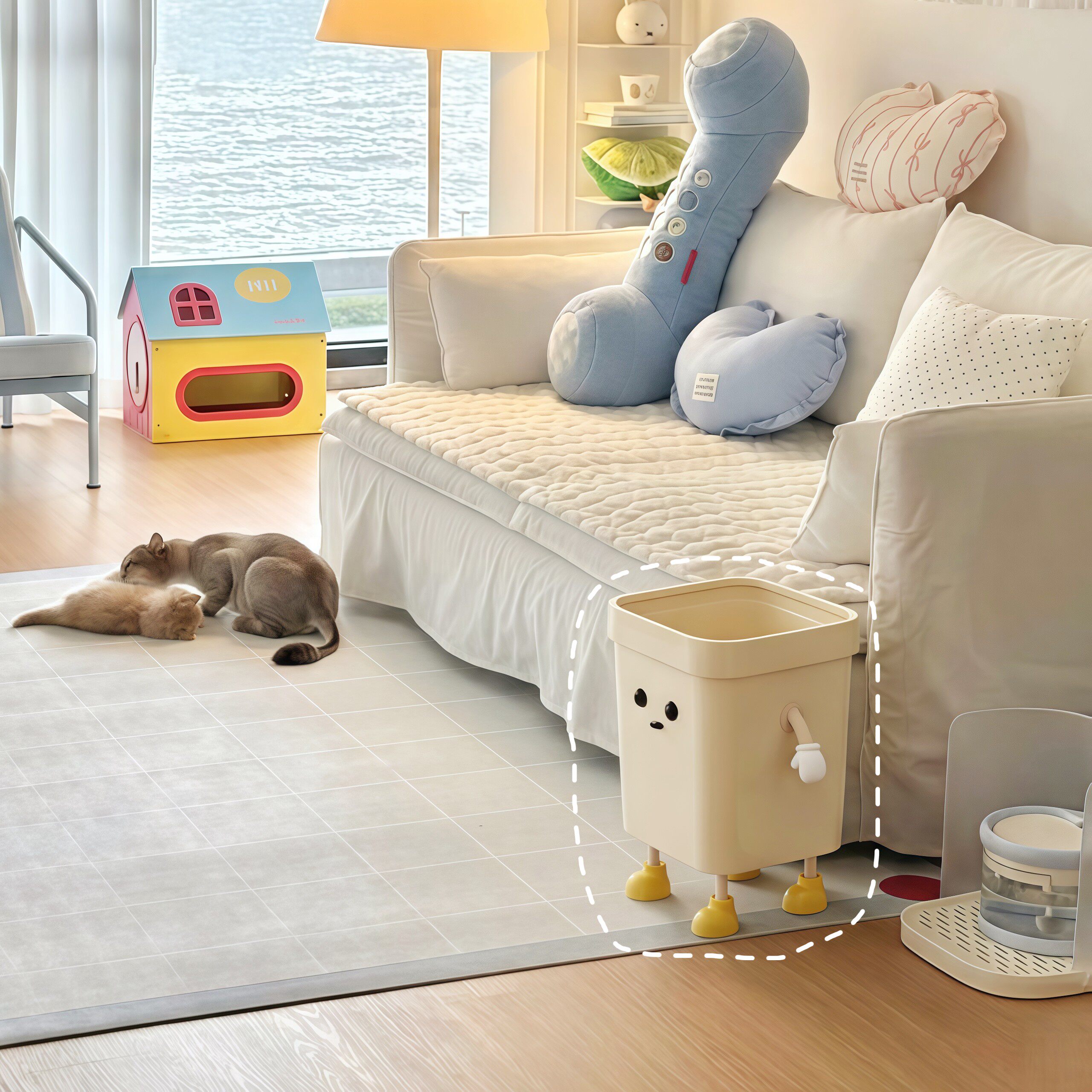 个摇盖可爱厨房垃圾桶家用】纸篓客厅【带盖客厅卧室100快递新家