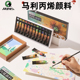 马利牌油画颜料初学者工具套装 24色油画入门材料绘画专业美术用品油彩染料丙烯画油画框玛丽