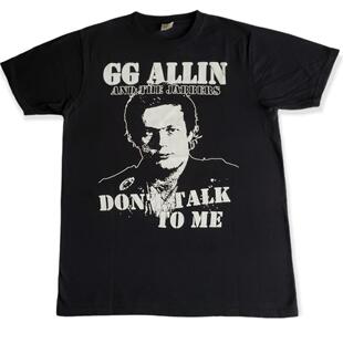 T恤oversize视觉系克苏鲁半袖 欧美风复古摇滚GG ALLIN印花短袖