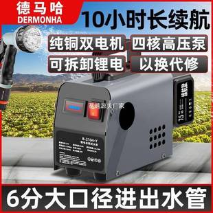 6分管锂电充电式抽水泵菜园浇水浇菜农用浇地灌溉自动抽水机