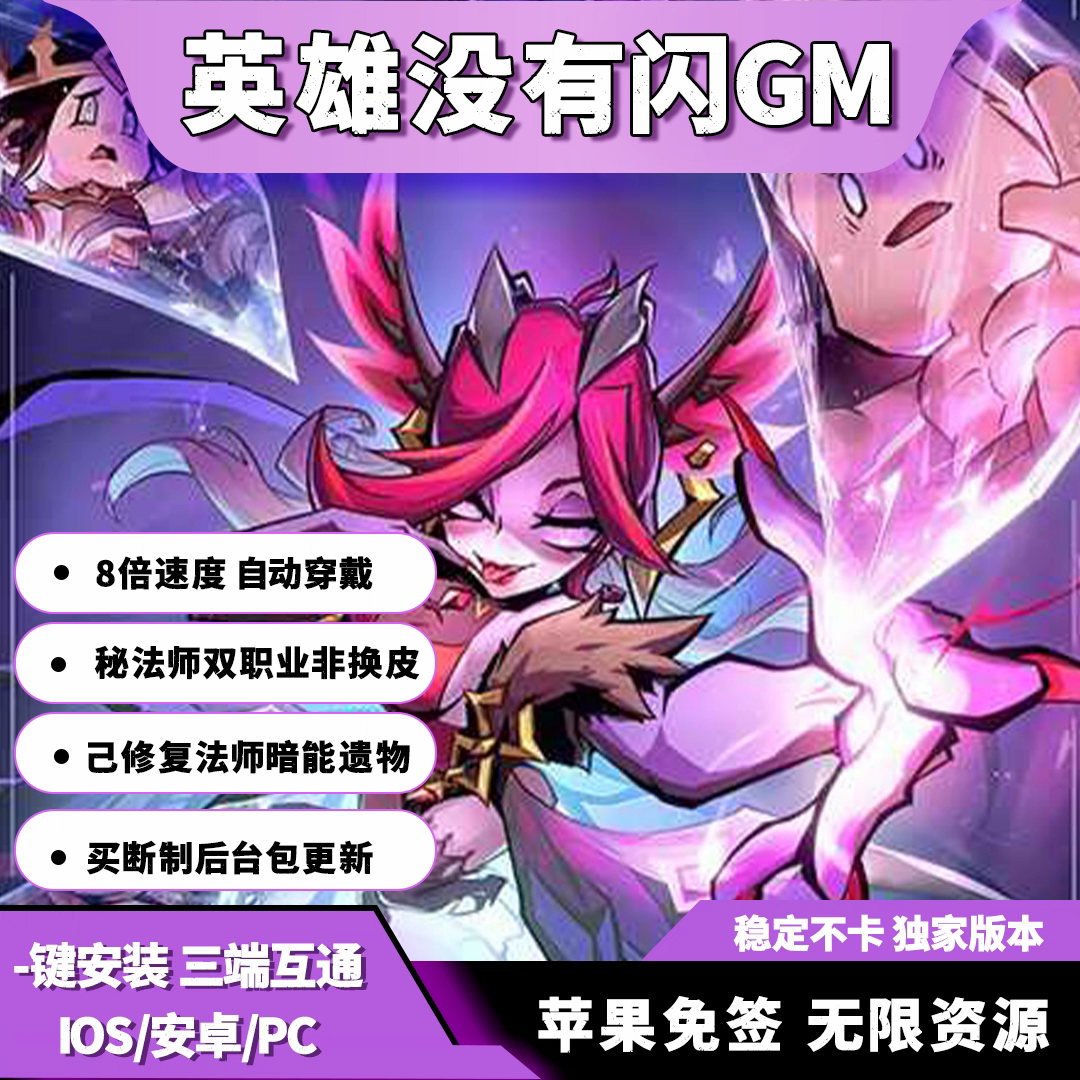 英雄没有闪手游gm后台无限资源闪金卷买断版法师安卓苹果非单机版