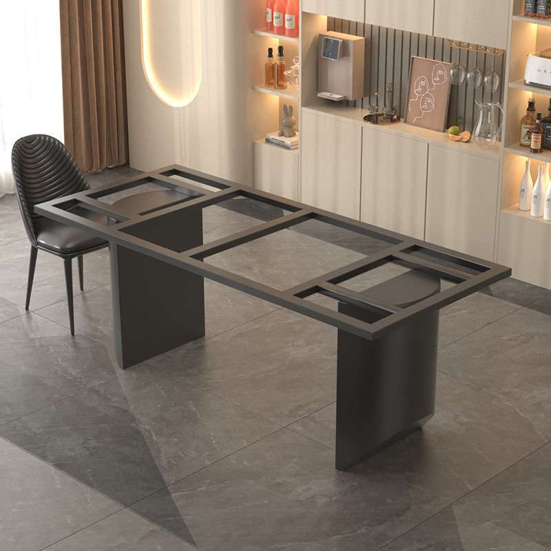 简约奶油风桌腿支架茶桌大板桌腿支撑脚岛台支架书桌餐桌底板支撑