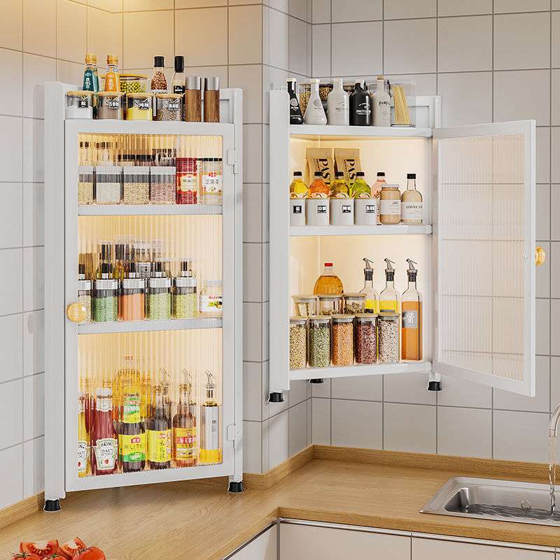 厨房收纳置物架落地式多层微波炉架烤箱锅架多功能收纳杂物架