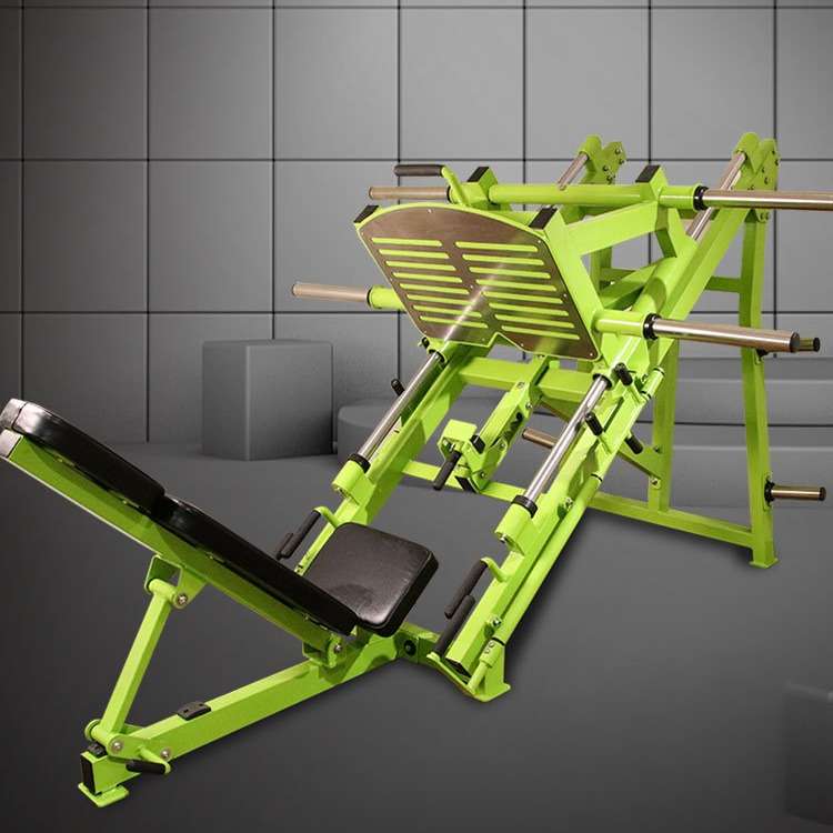 倒蹬训练器斜45度倒蹬机哈克深蹲器腿部臀桥提踵力量训练健身器材
