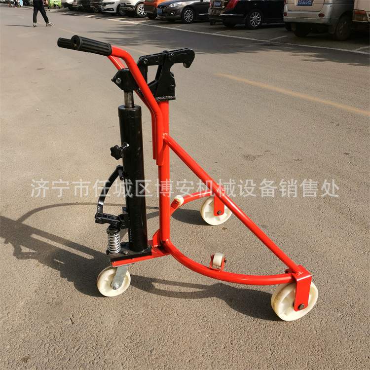 手动液压油桶搬运车 铁塑圆桶铁桶塑料叉车升高手推车 操作省力
