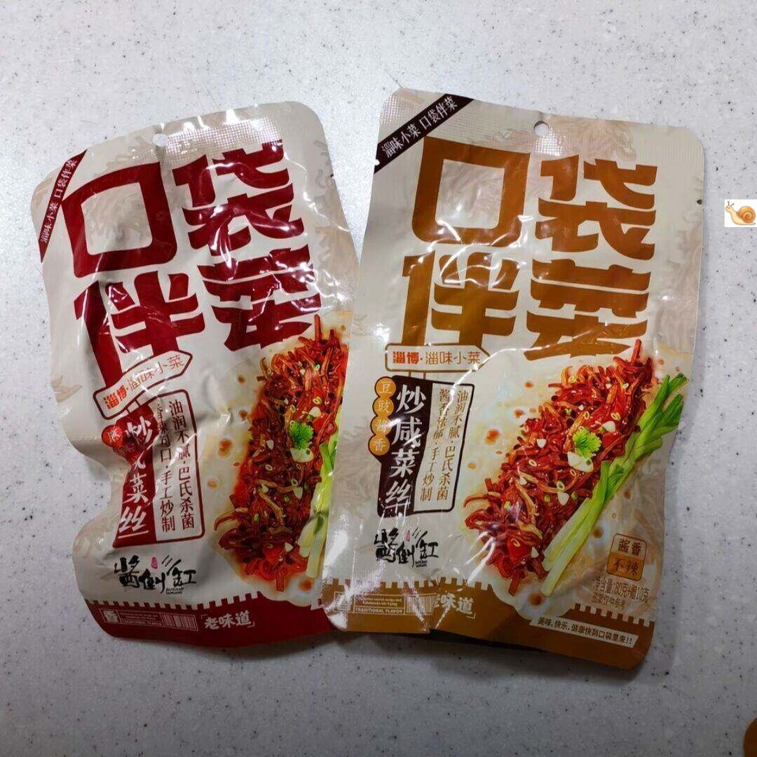 【酱倒三缸口袋伴菜】山东淄博特色炒咸菜丝酱香麻辣下酒菜脆嫩