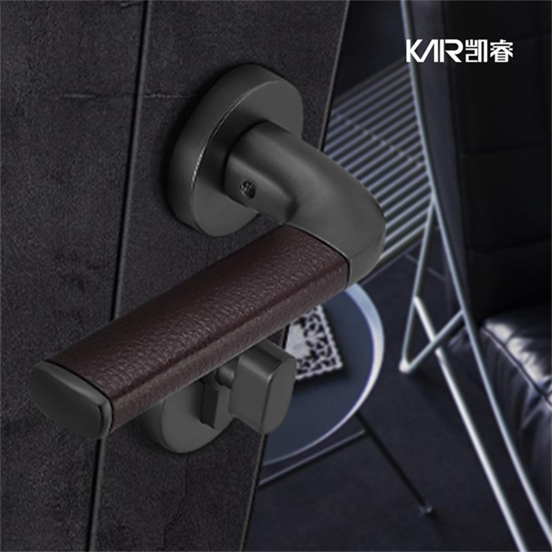 凯睿卧室门锁室内北欧静音门锁现代简约实木门锁锌合金美式房把手