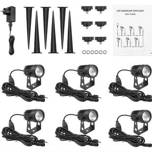 电商一串六LED地插灯别墅花园照树灯景光灯