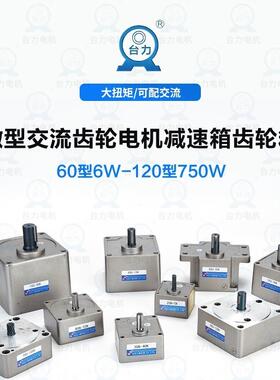 交流减速电机220V齿轮箱可调速120W400W单相减速器大扭矩微型马达