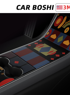 汽博士适用19-20老款特斯拉Model3中控面板贴膜车内装饰改装配件