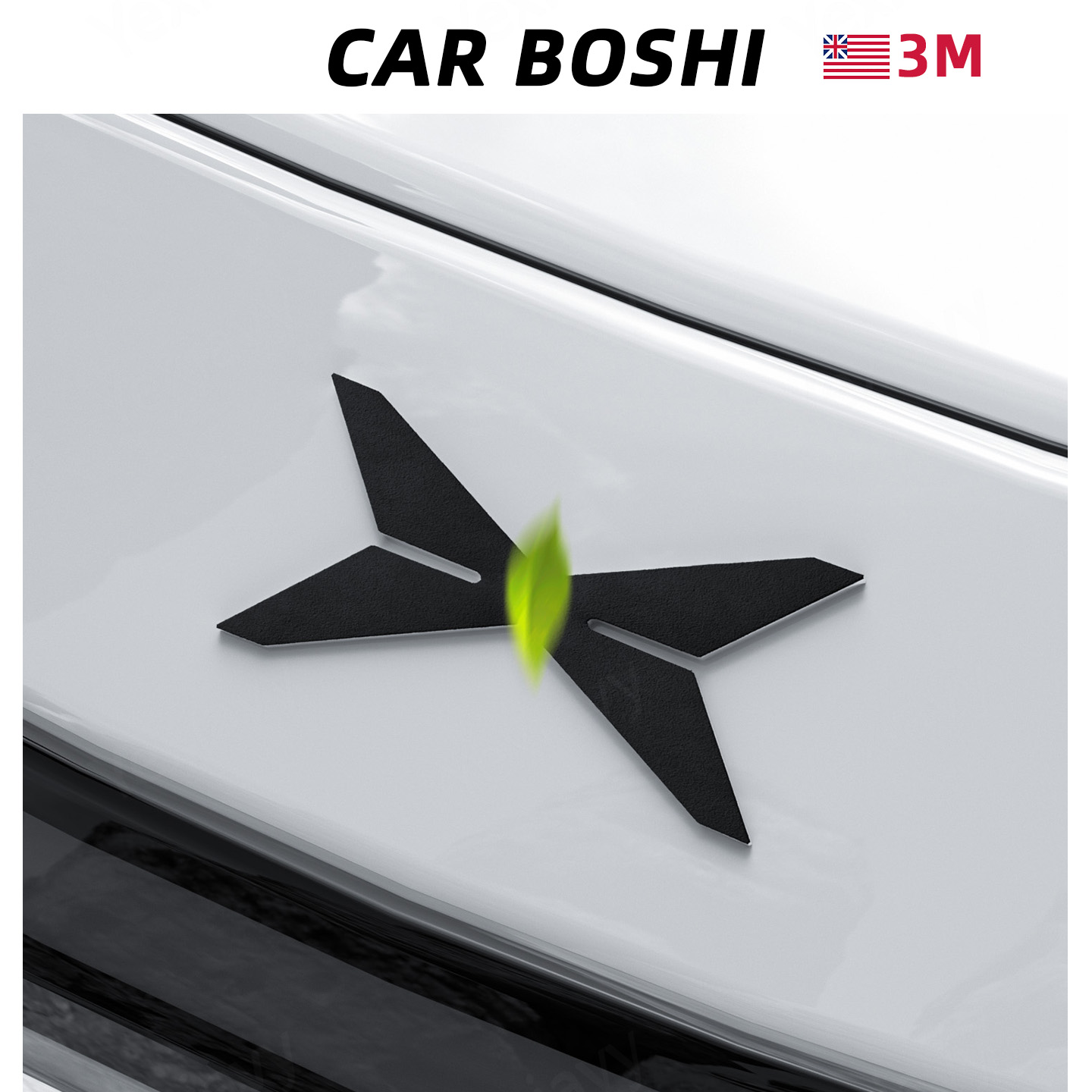 翻毛皮车头LOGO装饰贴适用于P7+