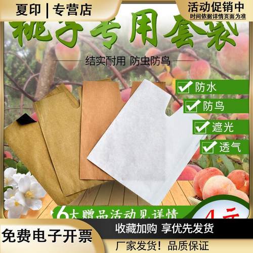 桃子专用套袋桃子袋水蜜桃黄桃冬桃蟠桃黄金奈李水果套袋防水防虫
