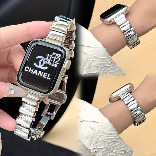 适用iwatchs10不规则金属表带