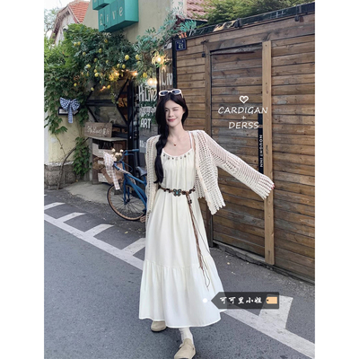 超仙度假风吊带连衣裙女