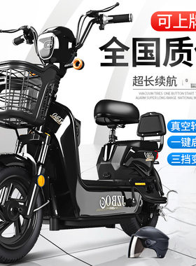娅帝艾玛同款新国标电动自行车两轮成人电动车小型双人电瓶车