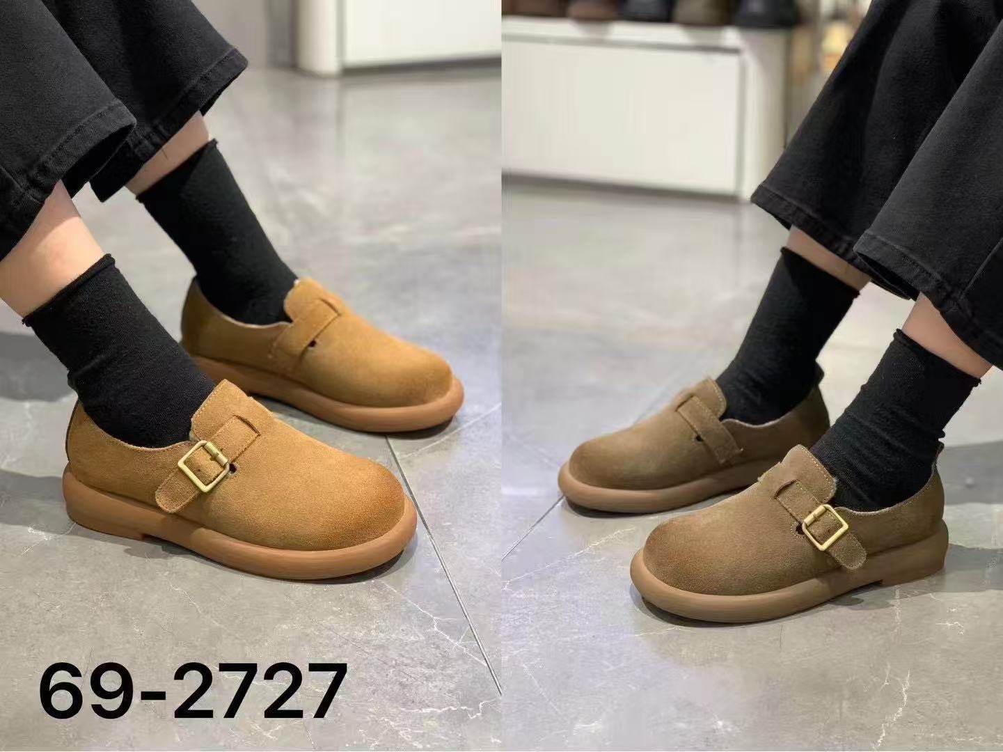 S路花语Q彩青春断码特价款真皮平底浅口单鞋勃肯鞋女鞋69-2727