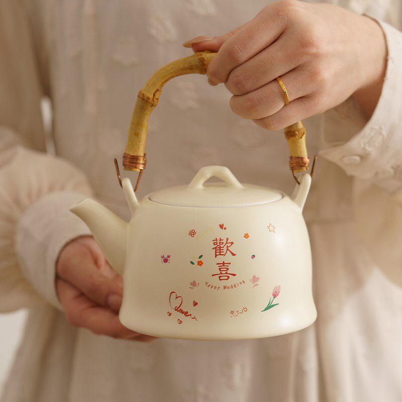 闻语结婚礼物送新人新婚茶具套装茶壶茶杯一套婚庆送人订婚伴手礼