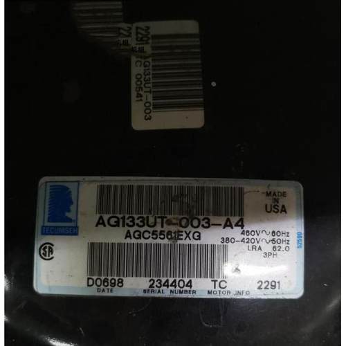 AG5561F AG133UT-003-A4 美国泰康5HP匹活塞压缩机 AGC5561EXG