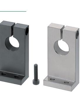 导向轴支座开口L型SHKSA铝合金钢管支座固定底座光轴固定座