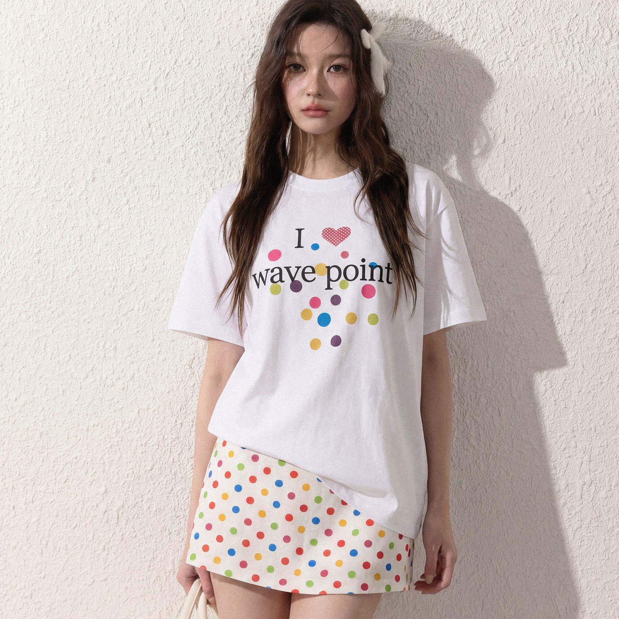 彩色波点高腰半身裙女夏季新款防走光a字包臀裙甜美宽松显瘦短裙