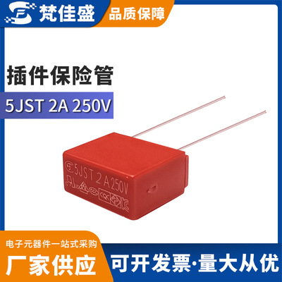 慢断型5JST 2A 250V 方形保险丝 8x4间距5mm 插件 方型保险管