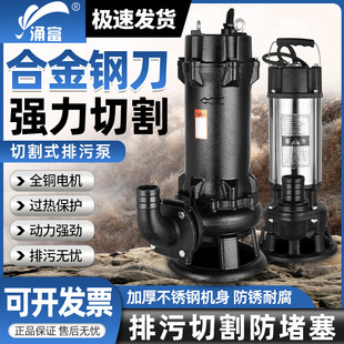 厂家供应切割式污水泵380V工业抽水泵220V化粪池抽粪泥浆排污泵