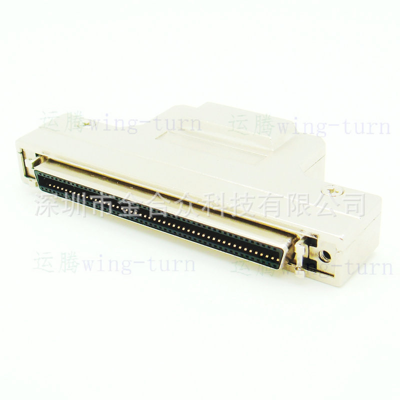 运腾 FMC100F-AL SCSI 连接器 铁壳刺破式 100芯压线母头 插头