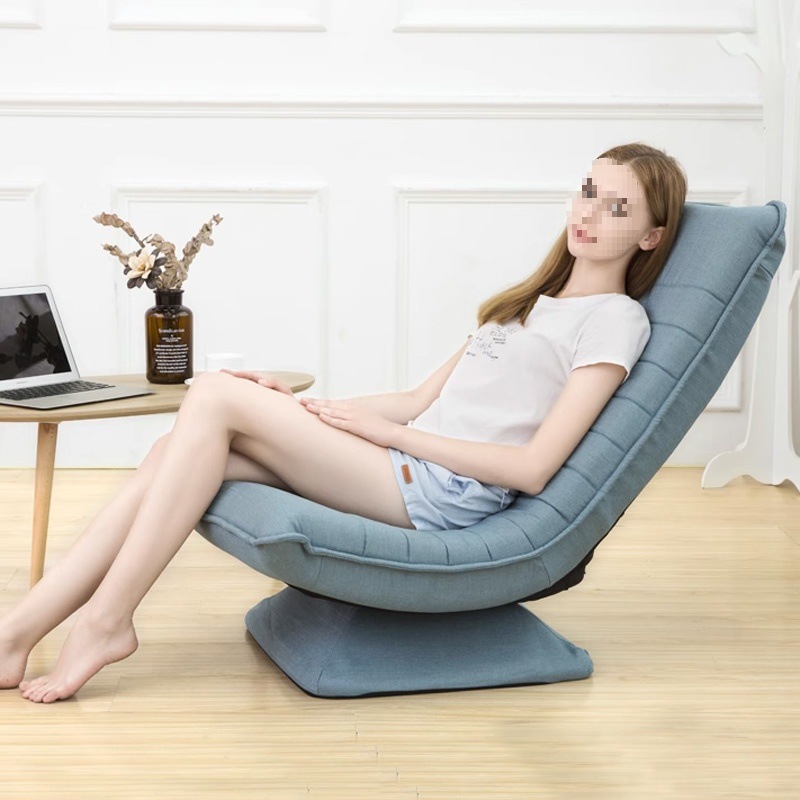 J^简约飘窗阳台日式榻榻米单人可躺旋转休闲椅卧室懒人沙发折叠