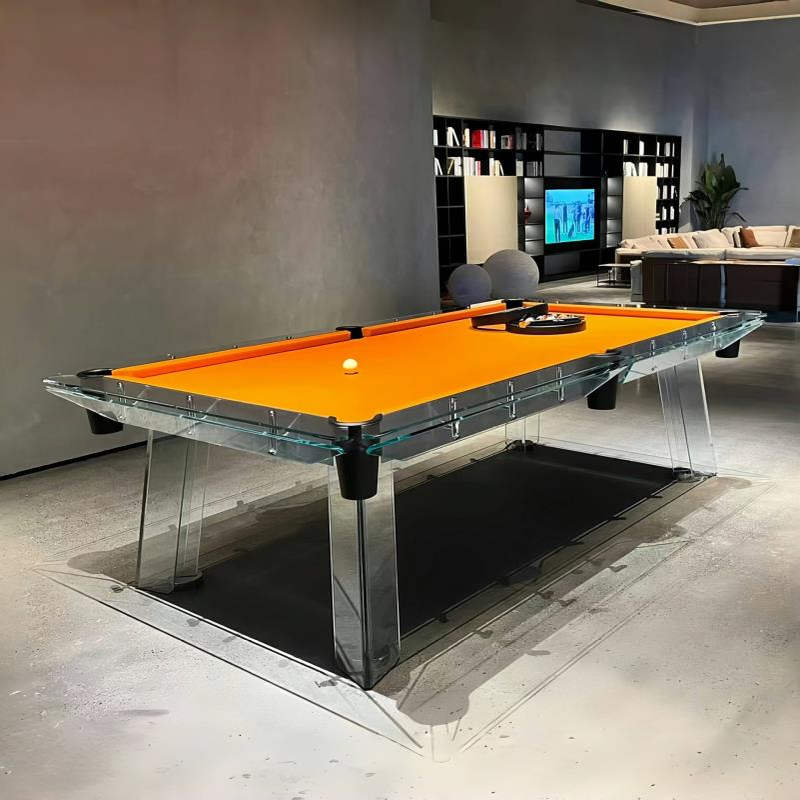 莱特BVM家用台球桌钢化玻璃中式桌水晶透明玻璃亚克力家庭标准型