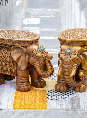 2026大象凳子家居客厅招才大象摆件凳子换鞋凳子门口可做吉祥品纳