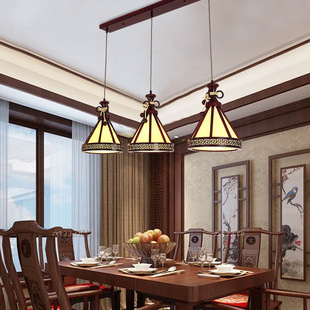 单头中式仿古餐厅小吊灯三头灯笼个性创意酒吧台过道中国风灯具