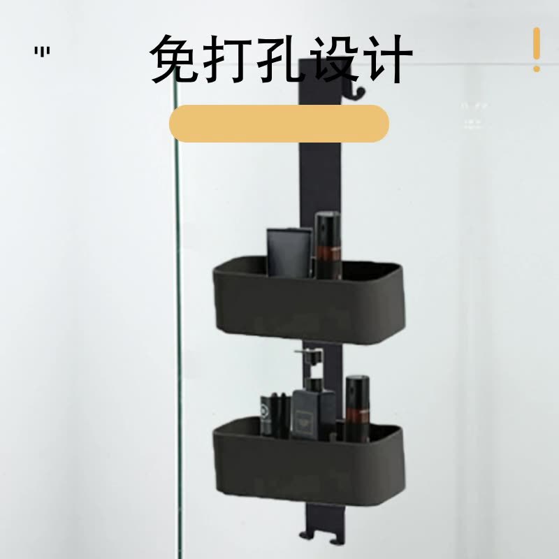 304不锈钢免打孔玻璃门挂架