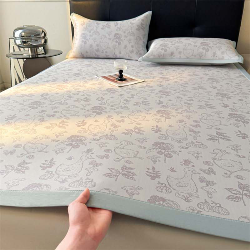 2025款A类三明治提花冰丝凉席冰藤席夏季空调席子宿舍单人凉席,电子元器件市场,电线扎带/束线带,淘宝优惠券,粉丝福利购,淘宝优惠卷