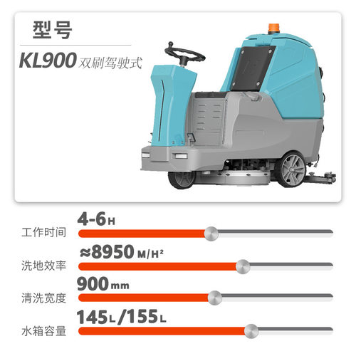 上海直销凯叻驾驶式KL900工业洗地车农贸市场商场超市工厂洗地机