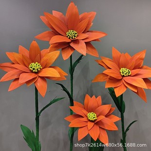 纸花花圣诞花装饰舞台商业街网红打卡布景道具户外美陈布景花饰