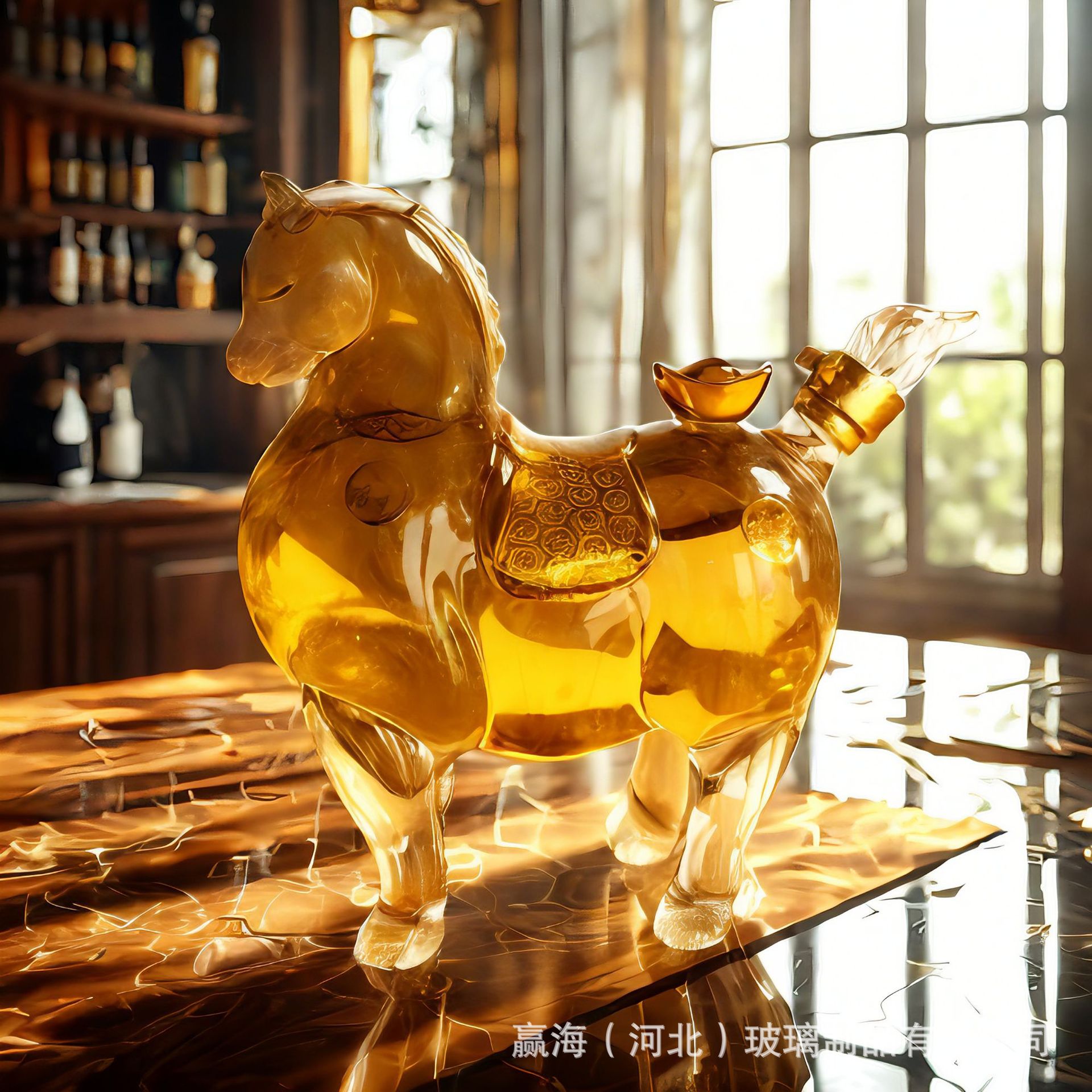 高硼硅玻璃动物酒瓶新款马上有钱酒瓶十二生肖酒瓶工艺酒瓶醒酒器