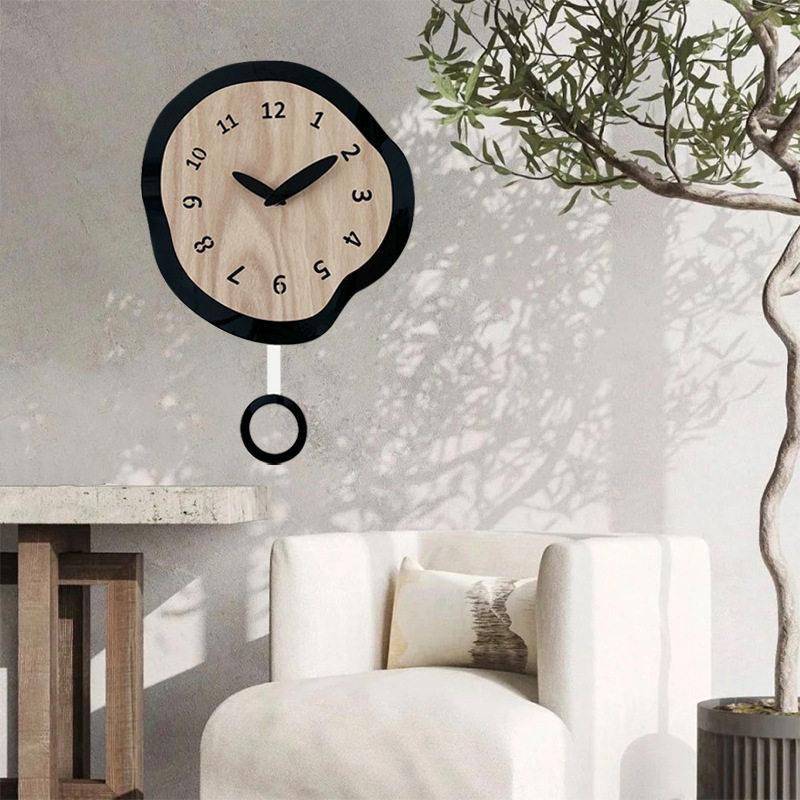 创意家用挂钟装饰艺术时钟表摆钟挂墙挂钟静音客厅创意设计感时钟