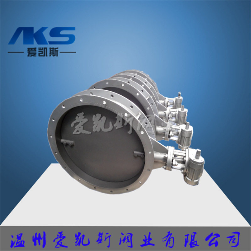 气动法兰式通风蝶阀D641W烟气大口径气动通风蝶阀