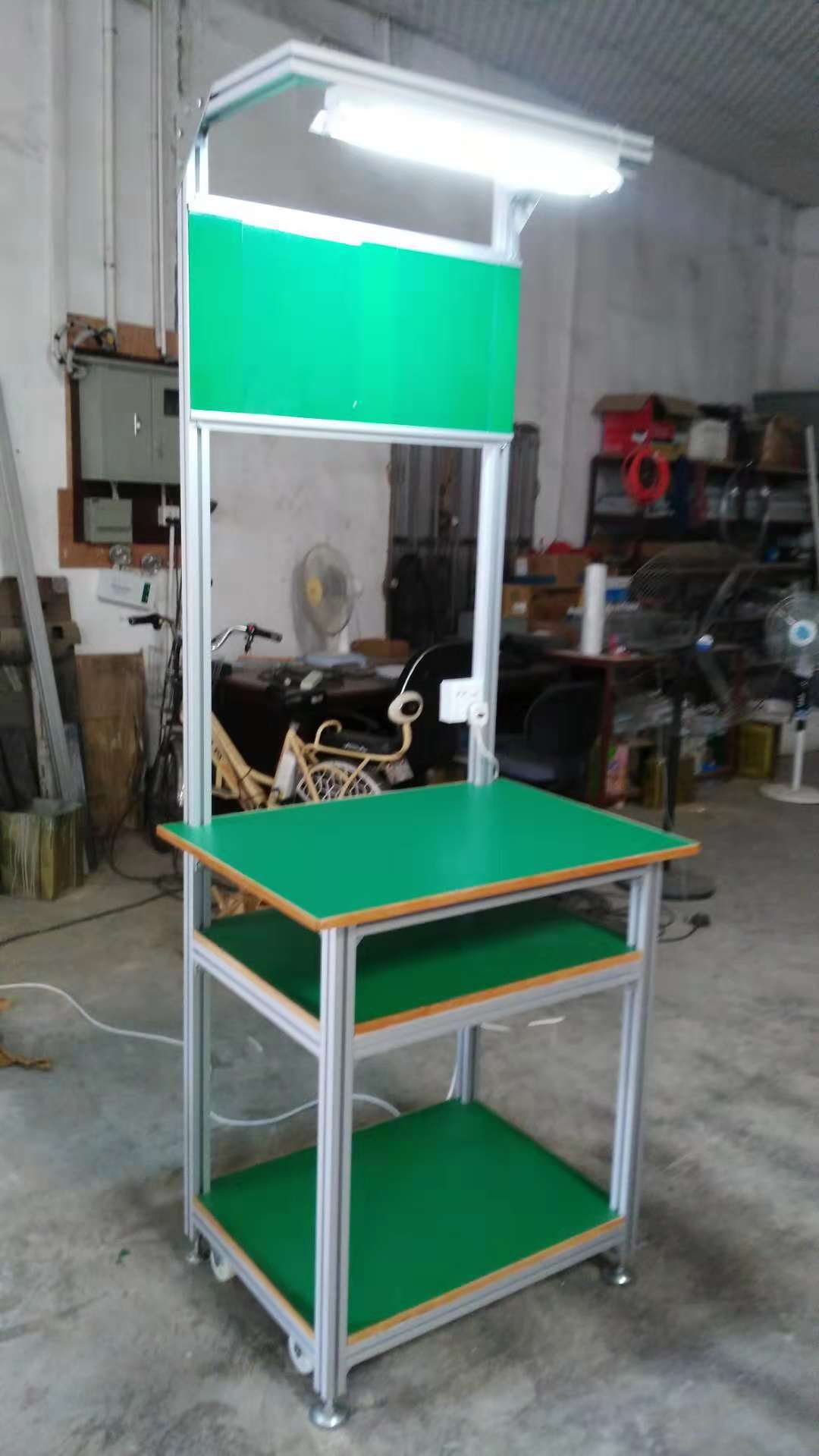 铝合金带灯精益管工作台非标定制